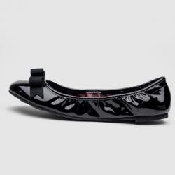 Pre Owned Marc by Marc Jacobs Black Patent Leather Bow Ballet Flats Size 38