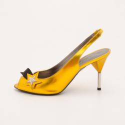 مملوكة مسبقًا Marc by Marc Jacobs Metallic Star Slingbacks Size 38