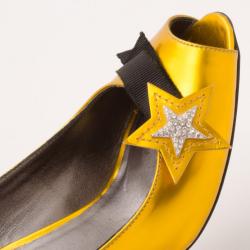 مملوكة مسبقًا Marc by Marc Jacobs Metallic Star Slingbacks Size 38