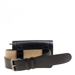 Pre Owned Marc Jacobs Black Leather Quintana Domed Stud Cris Belt Bag