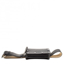 Pre Owned Marc Jacobs Black Leather Quintana Domed Stud Cris Belt Bag