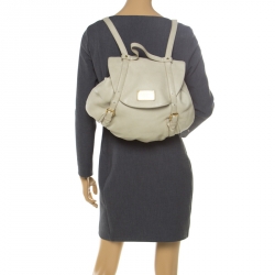 Marc by Marc Jacobs Beige Leather Classic Backpack