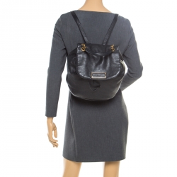 Marc by Marc Jacobs Black Leather Too Hot to Handle Backpack