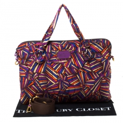 Pre Owned Marc by Marc Jacobs Multicolore Quilted Nylon Laptop Bag