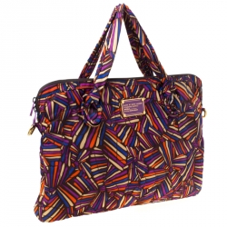Pre Owned Marc by Marc Jacobs Multicolore Quilted Nylon Laptop Bag