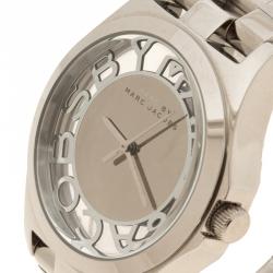 مملوكة مسبقًا Marc By Marc Jacobs Silver Dial Stainless Steel Henry Skeleton Women's Wristwatch 39 mm