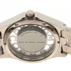 مملوكة مسبقًا Marc By Marc Jacobs Silver Dial Stainless Steel Henry Skeleton Women's Wristwatch 39 mm