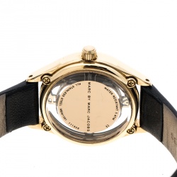 Marc By Marc Jacobs Tether Black Gold Plated MBM1381 Women's Wristwatch 25 mm
