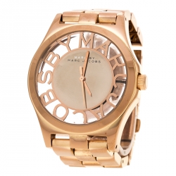 Marc by Marc Jacobs Rose Gold Plated Henry Skeleton MBM3207 Women's Wristwatch 40 mm