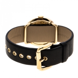 Marc by Marc Jacobs Black Yellow Gold-Plated Stainless Steel Amy MBM1154 Women's Wristwatch 36 mm