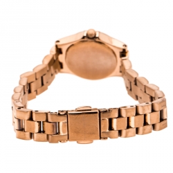 Marc by Marc Jacobs Blue Rose Gold Plated Stainless Steel Henry Dinky MBM3328 Women's Wristwatch 20 mm