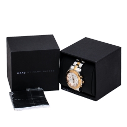  Marc By Marc Jacobs Silver Two-Tone Stainless Steel Blade MBM3178 Women's Wristwatch 41 mm