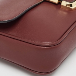 Pre Owned Marc Jacobs Burgundy Leather The J Marc Shoulder Bag