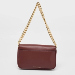 Pre Owned Marc Jacobs Burgundy Leather The J Marc Shoulder Bag