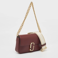 Pre Owned Marc Jacobs Burgundy Leather The J Marc Shoulder Bag