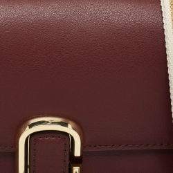 Pre Owned Marc Jacobs Burgundy Leather The J Marc Shoulder Bag