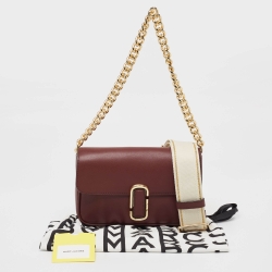 Pre Owned Marc Jacobs Burgundy Leather The J Marc Shoulder Bag