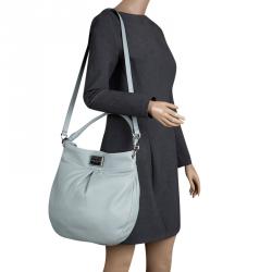 Pre Owned Marc Jacobs Ice Blue Leather Classic Hobo