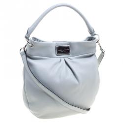 Pre Owned Marc Jacobs Ice Blue Leather Classic Hobo