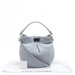 Pre Owned Marc Jacobs Ice Blue Leather Classic Hobo