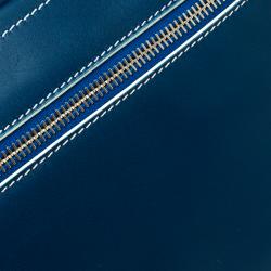 Pre Owned Marc Jacobs Matte Blue Leather The Venetia Ipad Case