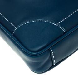 Pre Owned Marc Jacobs Matte Blue Leather The Venetia Ipad Case