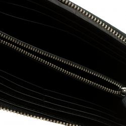 Pre Owned Marc Jacobs Black Leather Gotham Zip Around Wallet