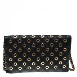 Pre Owned Marc Jacobs Black Leather Eyelets Sandy Shoulder Bag