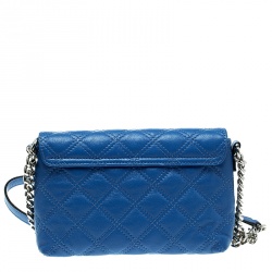 Pre Owned Marc Jacobs Blue Quilted Leather Day To Night Single Crossbody Bag