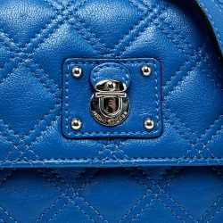 Pre Owned Marc Jacobs Blue Quilted Leather Day To Night Single Crossbody Bag