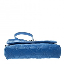 Pre Owned Marc Jacobs Blue Quilted Leather Day To Night Single Crossbody Bag
