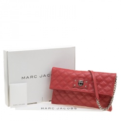 Pre Owned Marc Jacobs Red Quilted Leather Shoulder Bag