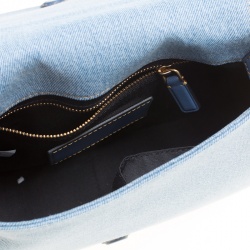 Pre Owned Marc Jacobs Blue Denim Small Studded Nomad Crossbody Bag