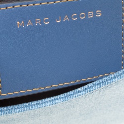 Pre Owned Marc Jacobs Blue Denim Small Studded Nomad Crossbody Bag