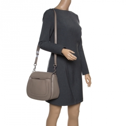 Pre Owned Marc Jacobs Beige Leather Empire City Saddle Crossbody Bag