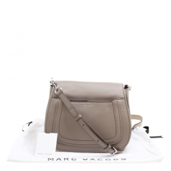 Pre Owned Marc Jacobs Beige Leather Empire City Saddle Crossbody Bag