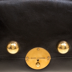 Pre Owned Marc Jacobs Black Leather Small Studded Gotham Shoulder Bag