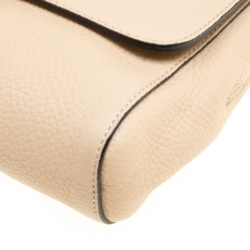 Pre Owned Marc Jacobs Beige Pebbled Leather Small Big Apple Gotham Shoulder Bag
