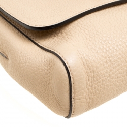 Pre Owned Marc Jacobs Beige Pebbled Leather Small Big Apple Gotham Shoulder Bag