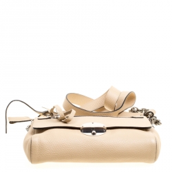 Pre Owned Marc Jacobs Beige Pebbled Leather Small Big Apple Gotham Shoulder Bag
