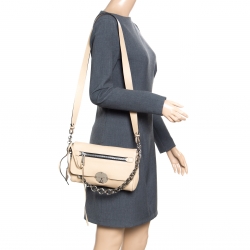 Pre Owned Marc Jacobs Beige Pebbled Leather Small Big Apple Gotham Shoulder Bag