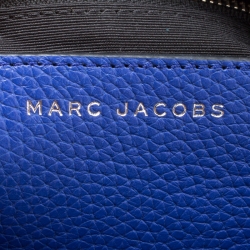 Pre Owned Marc Jacobs Blue Leather Recruit Nomad Saddle Shoulder Bag