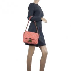 Pre Owned Marc Jacobs Multicolor Stitched Detail Logo Imprinted Shoulder Bag