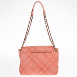 Pre Owned Marc Jacobs Multicolor Stitched Detail Logo Imprinted Shoulder Bag