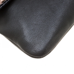 Pre Owned Marc Jacobs Black/Beige Leopard Print Calfhair and Leather Safari Vip Clutch