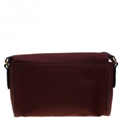 Pre Owned Marc Jacobs Burgundy Nylon Small Trooper Crossbody Bag