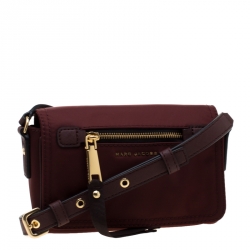 Pre Owned Marc Jacobs Burgundy Nylon Small Trooper Crossbody Bag