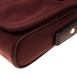 Pre Owned Marc Jacobs Burgundy Nylon Small Trooper Crossbody Bag