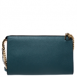 Pre Owned Marc Jacobs Blue Leather Crossbody Bag