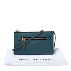 Pre Owned Marc Jacobs Blue Leather Crossbody Bag